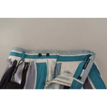 Dolce & Gabbana Blue Striped Silk Tapered Pants PAN72947-46