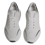 Dolce & Gabbana White Silver DAYMASTER Leather Sneakers Men Shoes MV1433-42