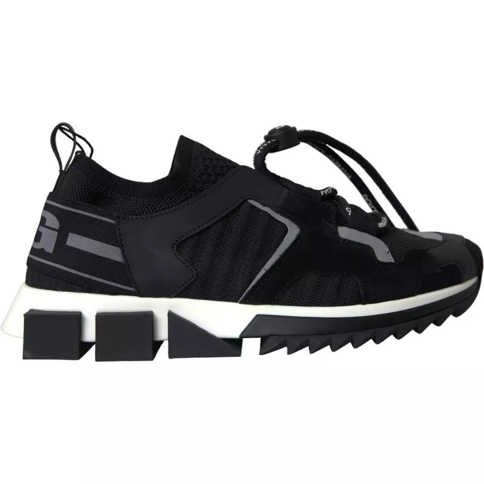 Dolce & Gabbana Black White Logo Sorrento Mens Sneakers Shoes MV4442-41