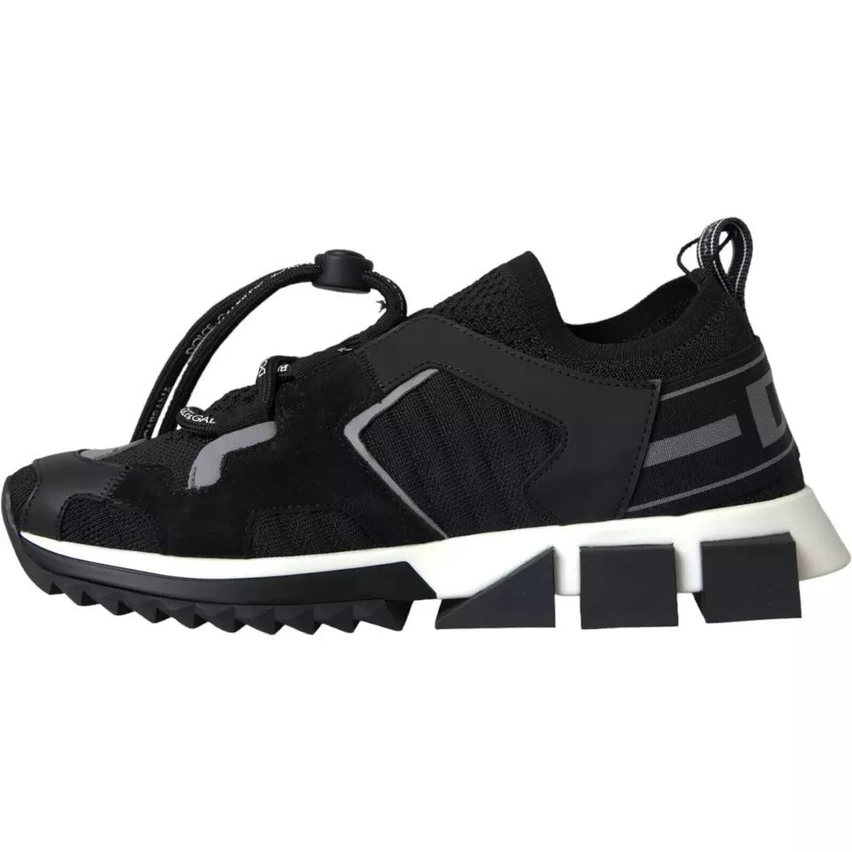 Dolce & Gabbana Black White Logo Sorrento Mens Sneakers Shoes MV4442-41