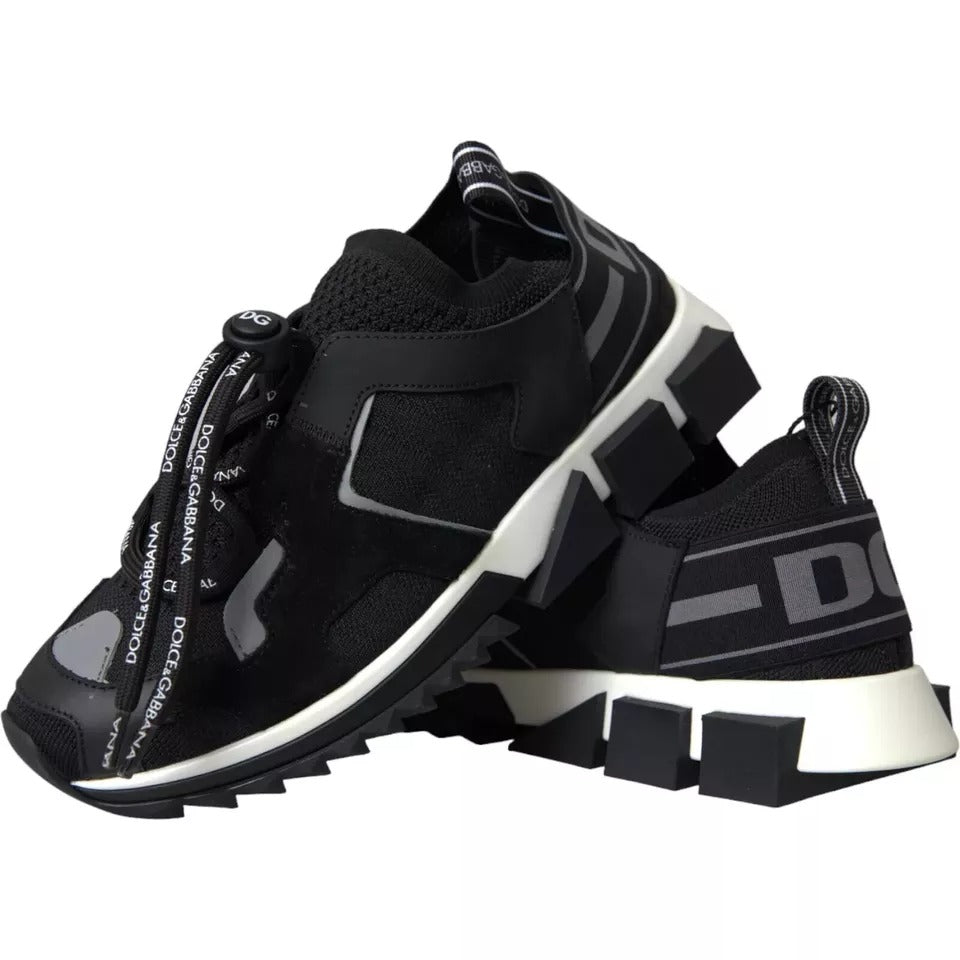 Dolce & Gabbana Black White Logo Sorrento Mens Sneakers Shoes MV4442-41