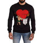 Dolce & Gabbana Black Cupid Print Hoodie Sweatshirt Sweater TSH6423-44