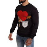 Dolce & Gabbana Black Cupid Print Hoodie Sweatshirt Sweater TSH6423-44