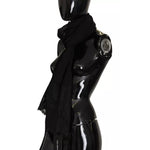 Dolce & Gabbana Brown Silk Wrap Shawl Floral Lace Scarf