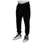 Dolce & Gabbana Black Cotton Skinny Jogger Sweatpants Pants PAN74812-54