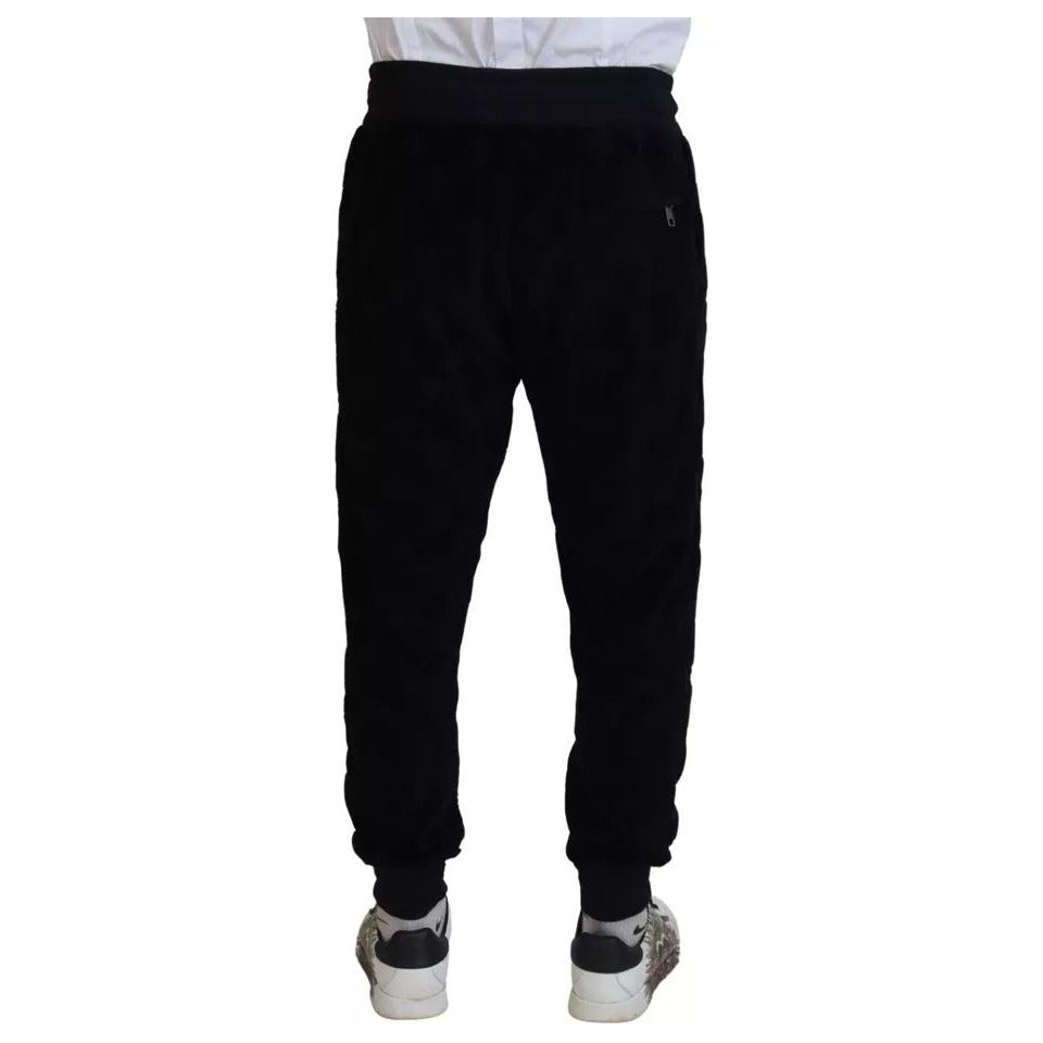 Dolce & Gabbana Black Cotton Skinny Jogger Sweatpants Pants PAN74812-54