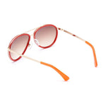 Lancaster Red Metal Sunglasses LASLA07342AC