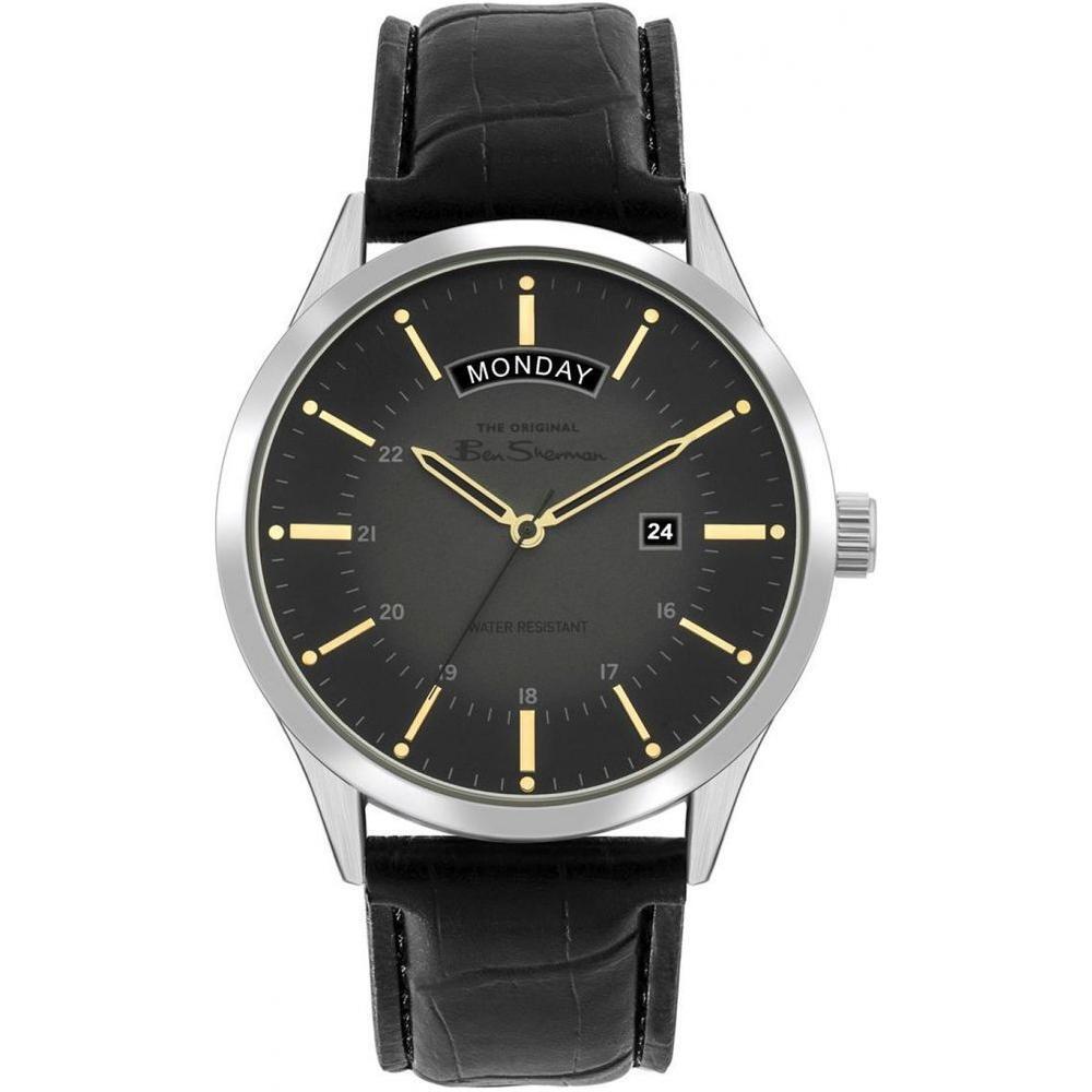Ben Sherman Black Leather Watch BSBS022BAC