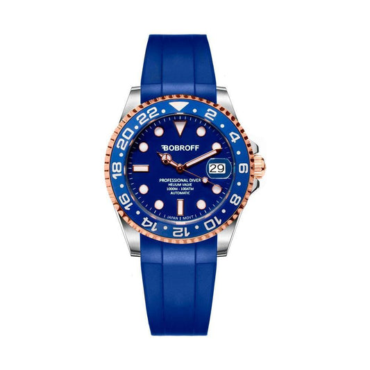 Bobroff Black Rubber Watch