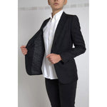 Dolce & Gabbana Black Long Sleeve Coat Blazer Jacket JKT3320-44
