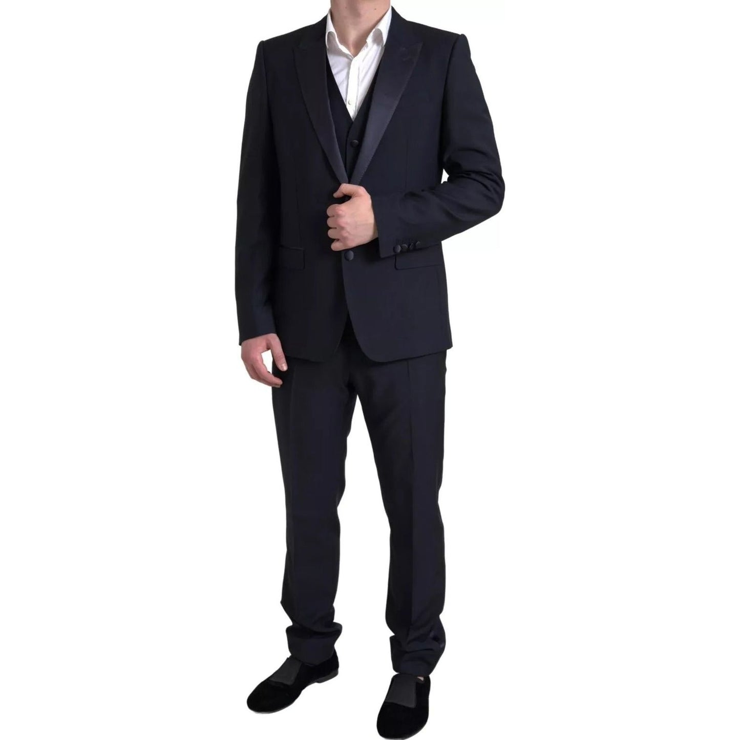 Dolce & Gabbana Black 3 Piece Single Breasted MARTINI Suit KOS2118-52