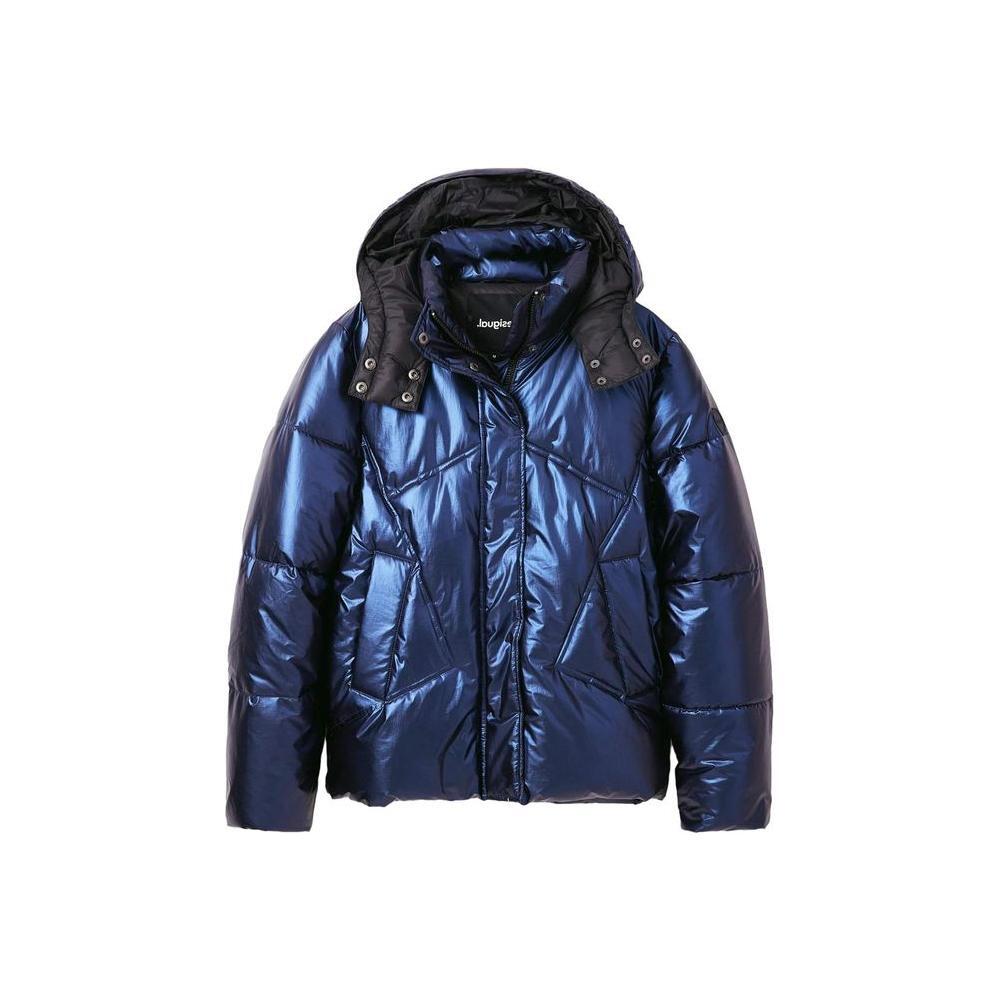 Desigual Blue Polyamide Jackets & Coat DE-12051200010-XXL