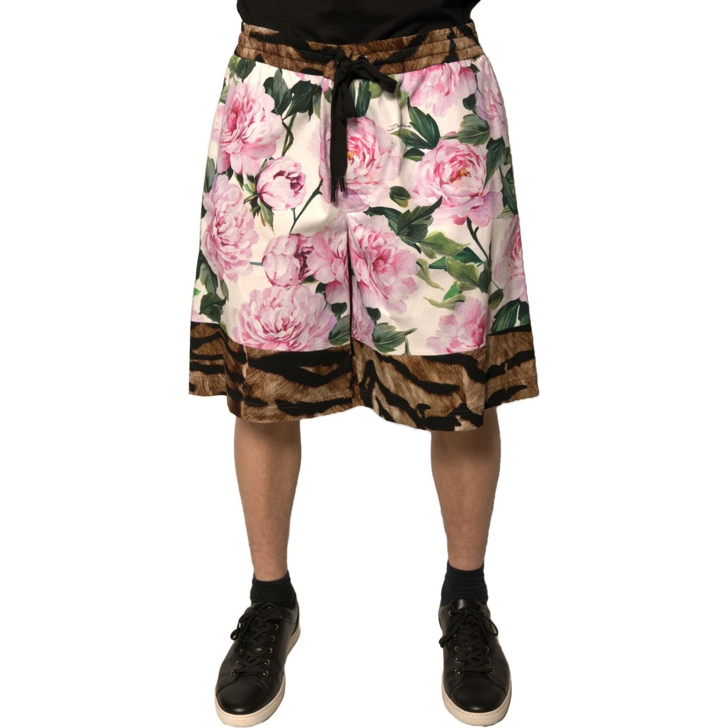 Dolce & Gabbana Multicolor Floral Cotton Men Bermuda Shorts PAN75652-54