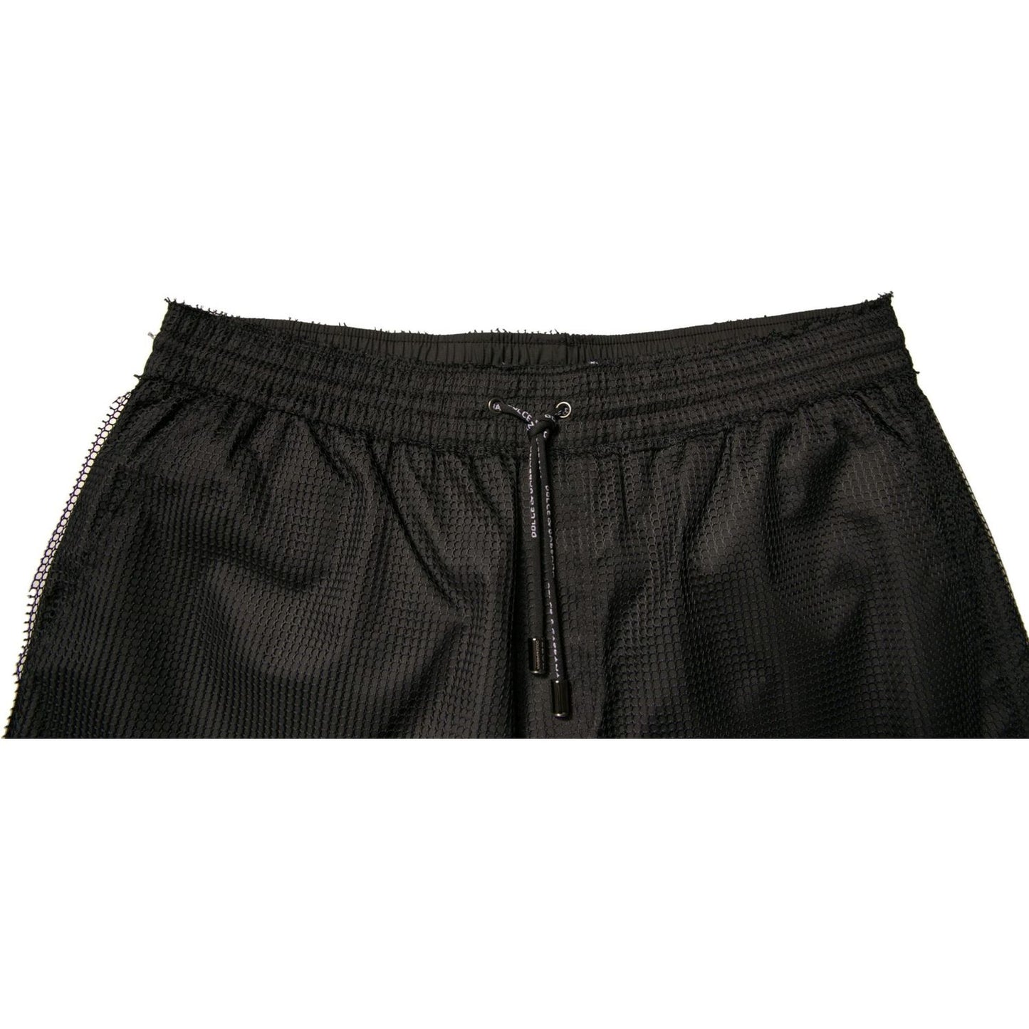 Dolce & Gabbana Black Polyester Jersey Mid Waist Shorts PAN76153-48