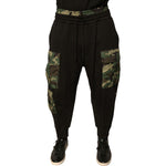 Dolce & Gabbana Black Camouflage Cotton Jogger Cargo Pants PAN75673-44