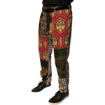Dolce & Gabbana Multicolor Patchwork Men Dress Pants PAN75674-46