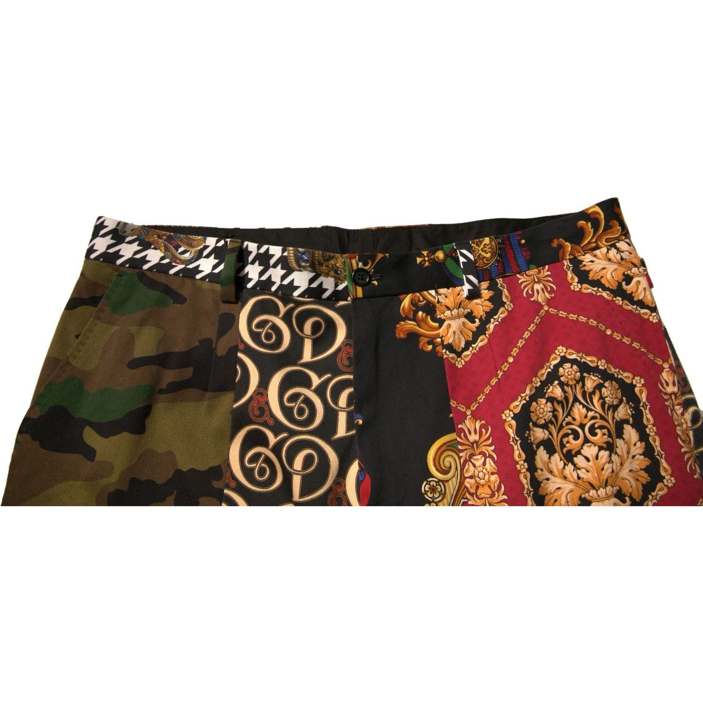 Dolce & Gabbana Multicolor Patchwork Men Dress Pants PAN75674-46
