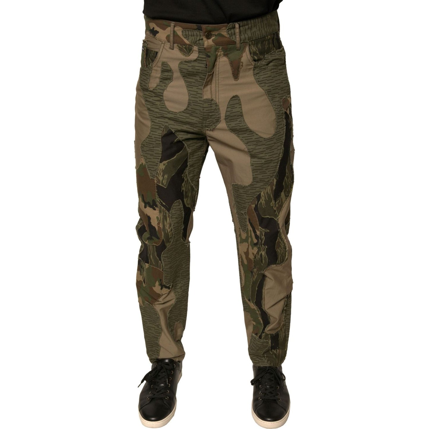 Dolce & Gabbana Multicolor Camouflage Cotton Pants PAN75690-48