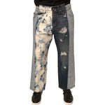 Dolce & Gabbana Multicolor Patchwork Cotton Straight Men Denim Jeans PAN75713-46