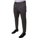 Dolce & Gabbana Dark Gray Mid Waist Dress Pants PAN75769-48