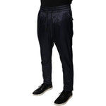 Dolce & Gabbana Dark Blue Cotton Skinny Sweatpants Pants PAN75785-48