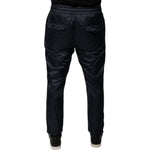 Dolce & Gabbana Dark Blue Cotton Skinny Sweatpants Pants PAN75785-48