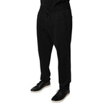 Dolce & Gabbana Black Stripes Viscose Skinny Dress Pants PAN75803-54