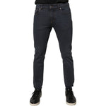 Dolce & Gabbana Dark Gray Cotton Skinny Denim Jeans PAN75885-48