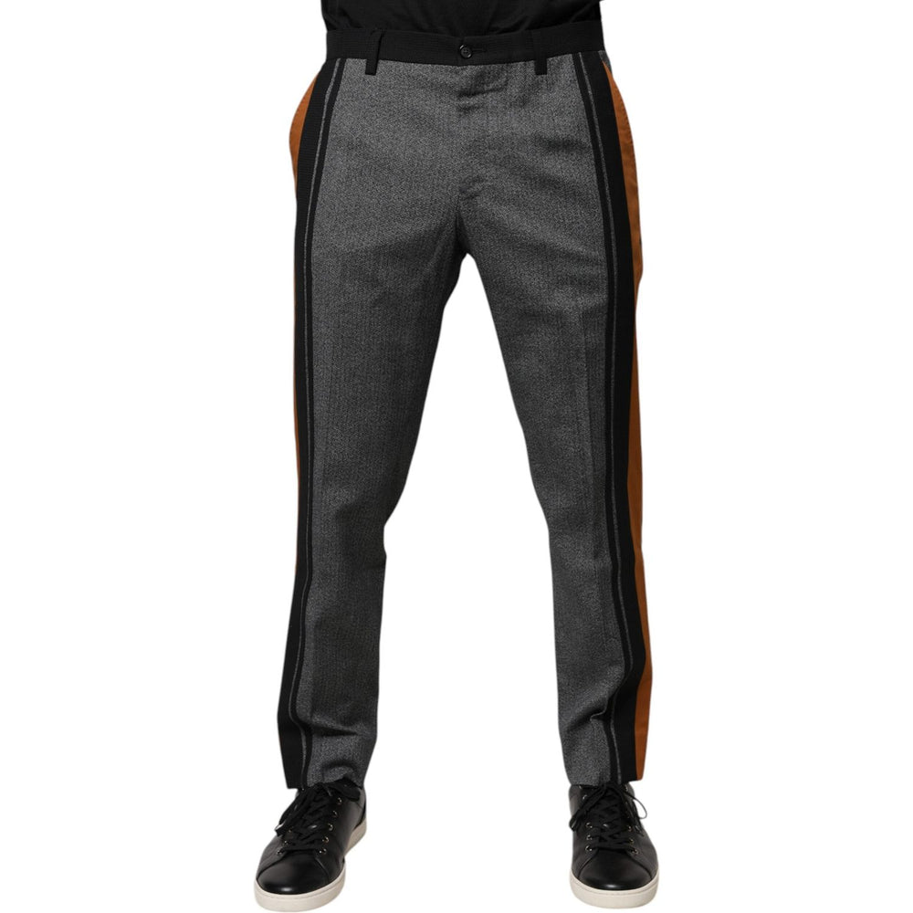 Dolce & Gabbana Multicolor Cotton Tapered Dress Formal Pants PAN75917-50