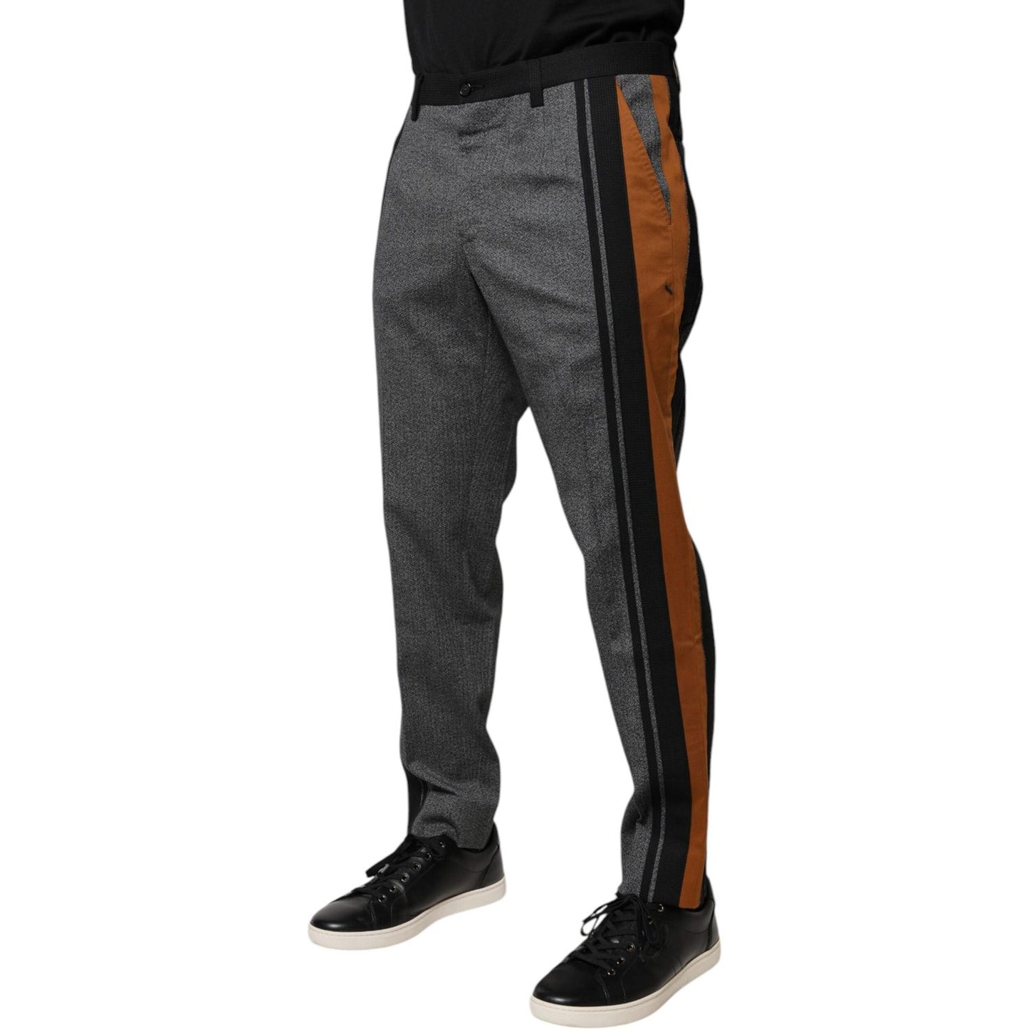 Dolce & Gabbana Multicolor Cotton Tapered Dress Formal Pants PAN75917-50