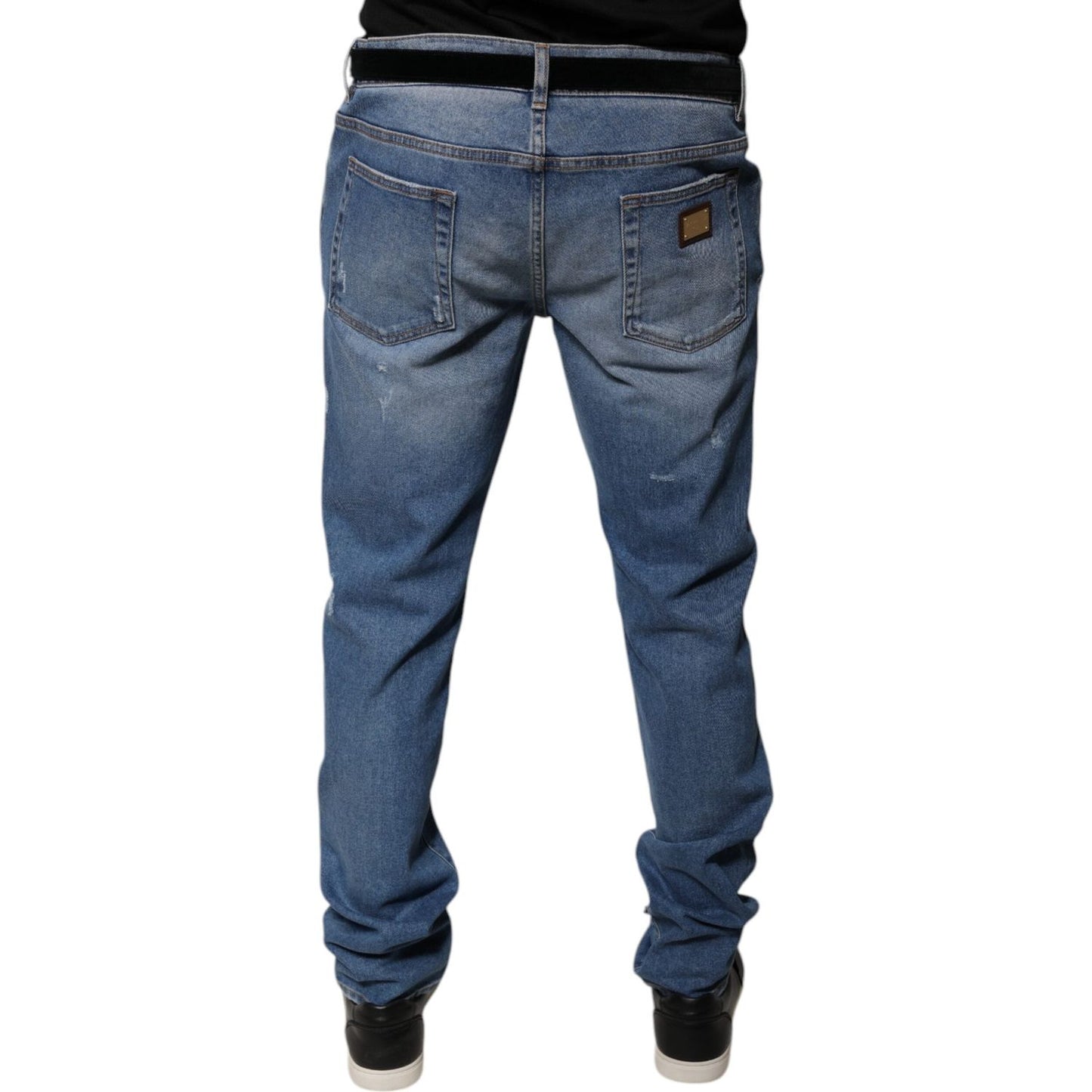 Dolce & Gabbana Light Blue Cotton Men Skinny Denim Jeans PAN75937-54
