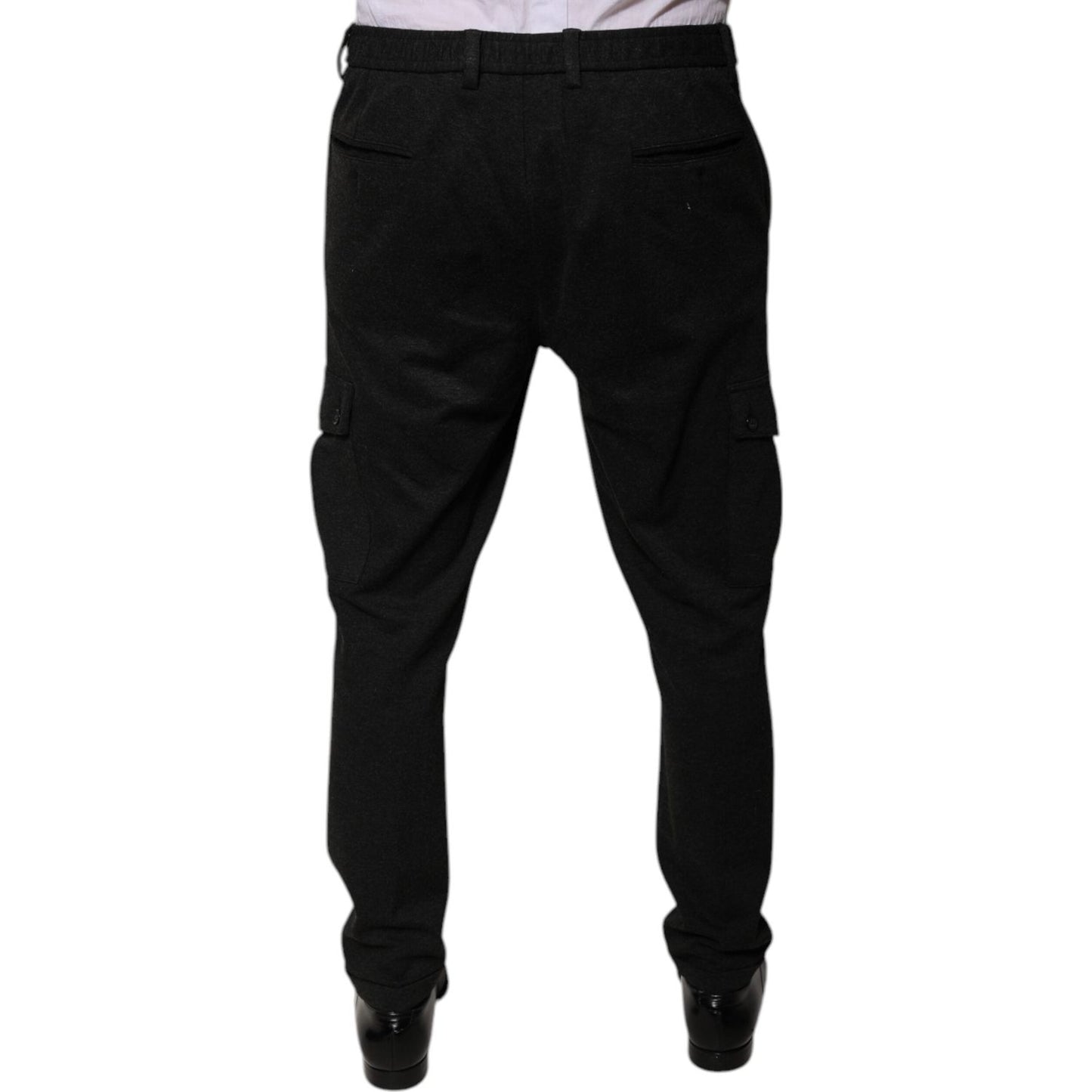 Dolce & Gabbana Black Viscose Cargo Men Casual Pants PAN76022-50