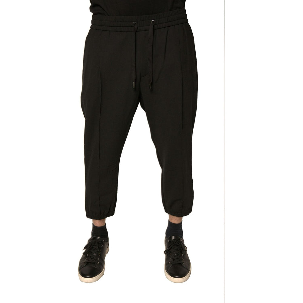 Dolce & Gabbana Black Wool Jogger Jogging Pants PAN76041-50