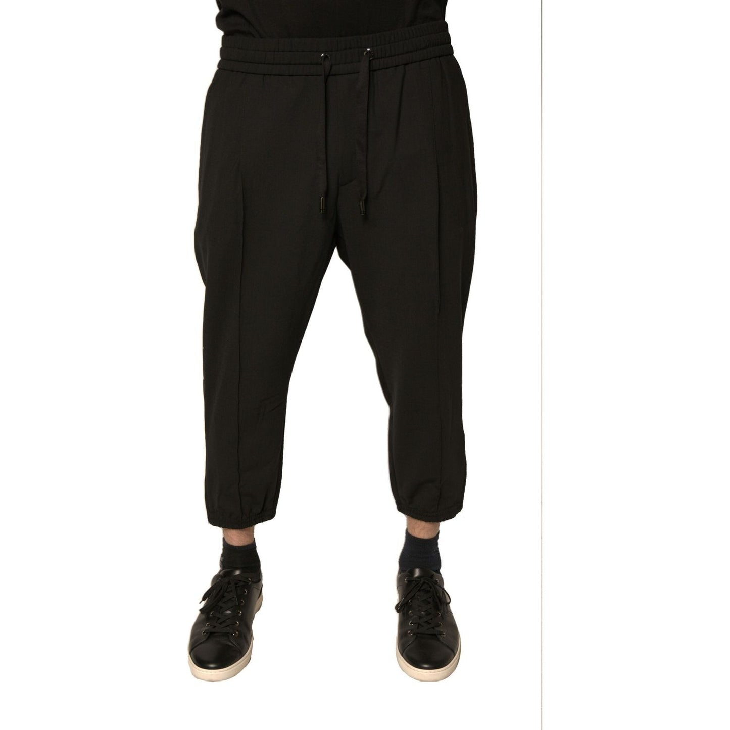 Dolce & Gabbana Black Wool Jogger Jogging Pants PAN76041-50