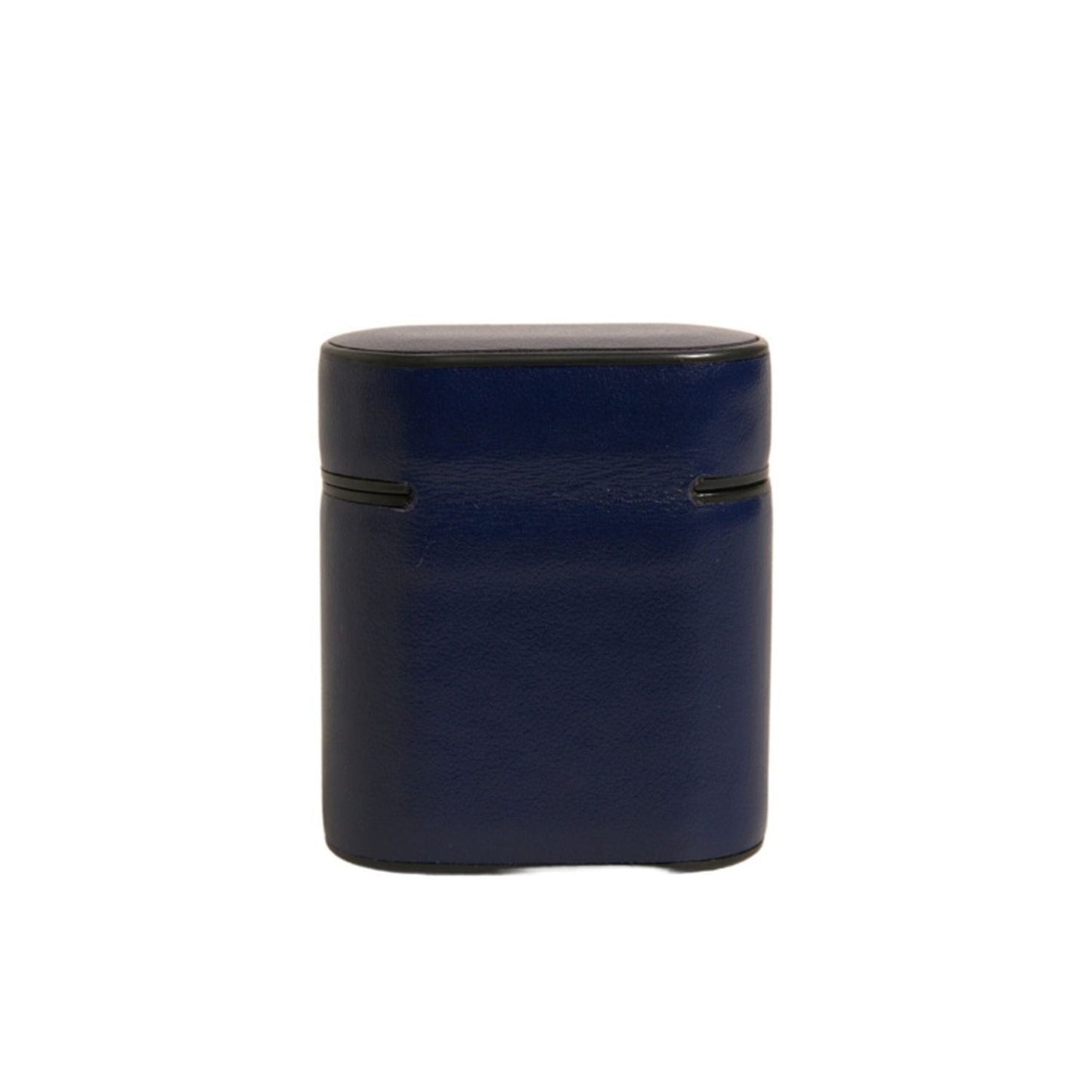 Dolce & Gabbana Blue Leather Logo Print Flip Holder Airpods Case