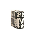 Dolce & Gabbana Black White Leather Scribble Embossed Logo Airpods Case