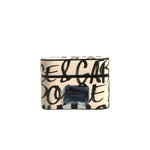 Dolce & Gabbana Black White Leather Scribble Embossed Logo Airpods Case