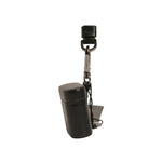 Dolce & Gabbana Black Leather Logo Silver Metal Strap Airpods Case