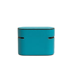 Dolce & Gabbana Green Leather Metal Logo Plaque Holder Airpods Case