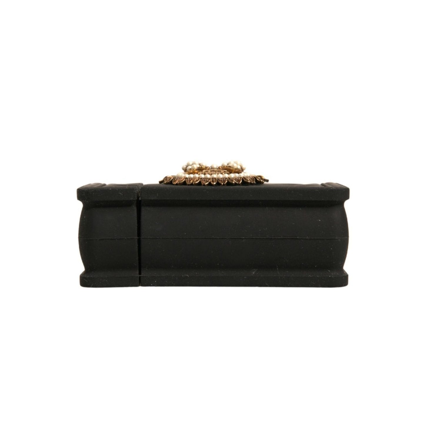 Dolce & Gabbana Black Silicone Devotion Heart Cover Hand Bag Airpod Case