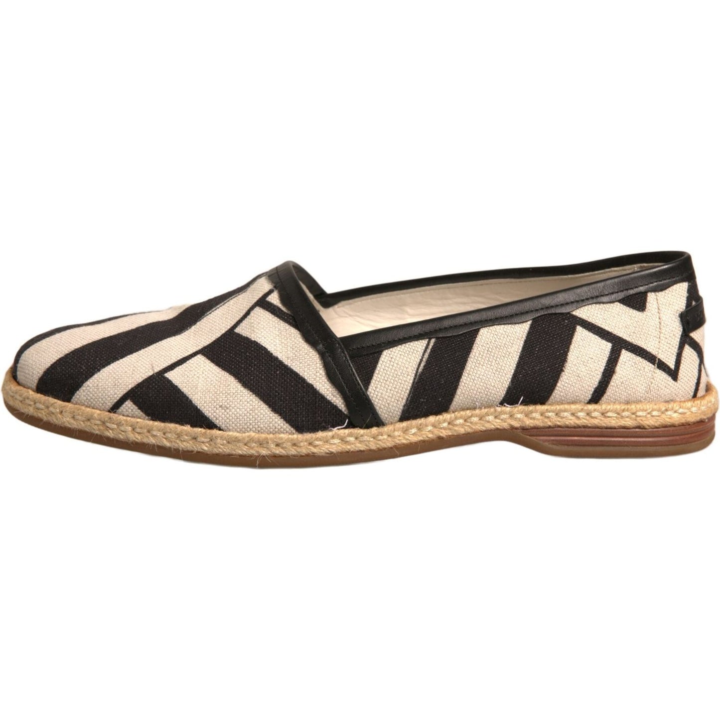 Dolce & Gabbana Black White Stripes Slip On Espadrille Shoes MV6824-42