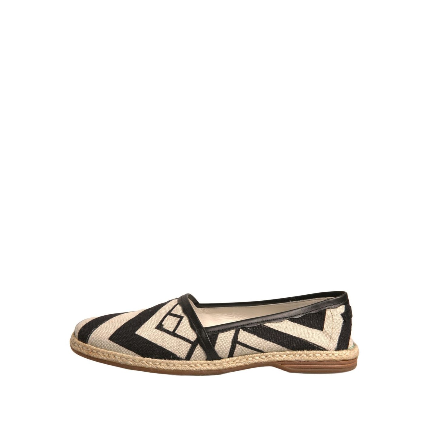 Dolce & Gabbana Black White Stripes Slip On Espadrille Shoes MV5523-41