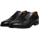 Dolce & Gabbana Black Leather Derby Wingtip Lace Up Formal Dress Shoes MV6650-39