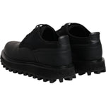 Dolce & Gabbana Black Leather Lace Up Trekking Dress Shoes MV6698-41