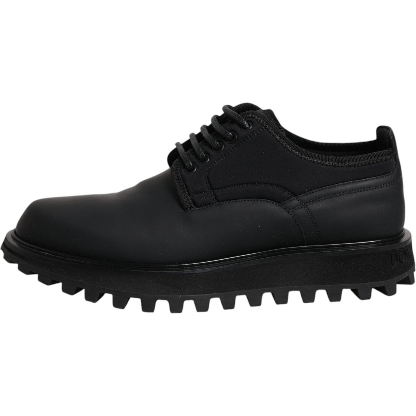 Dolce & Gabbana Black Leather Lace Up Trekking Dress Shoes MV6698-41