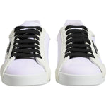 Dolce & Gabbana White Nylon Leather Low Top Sneakers Shoes MV6654-39