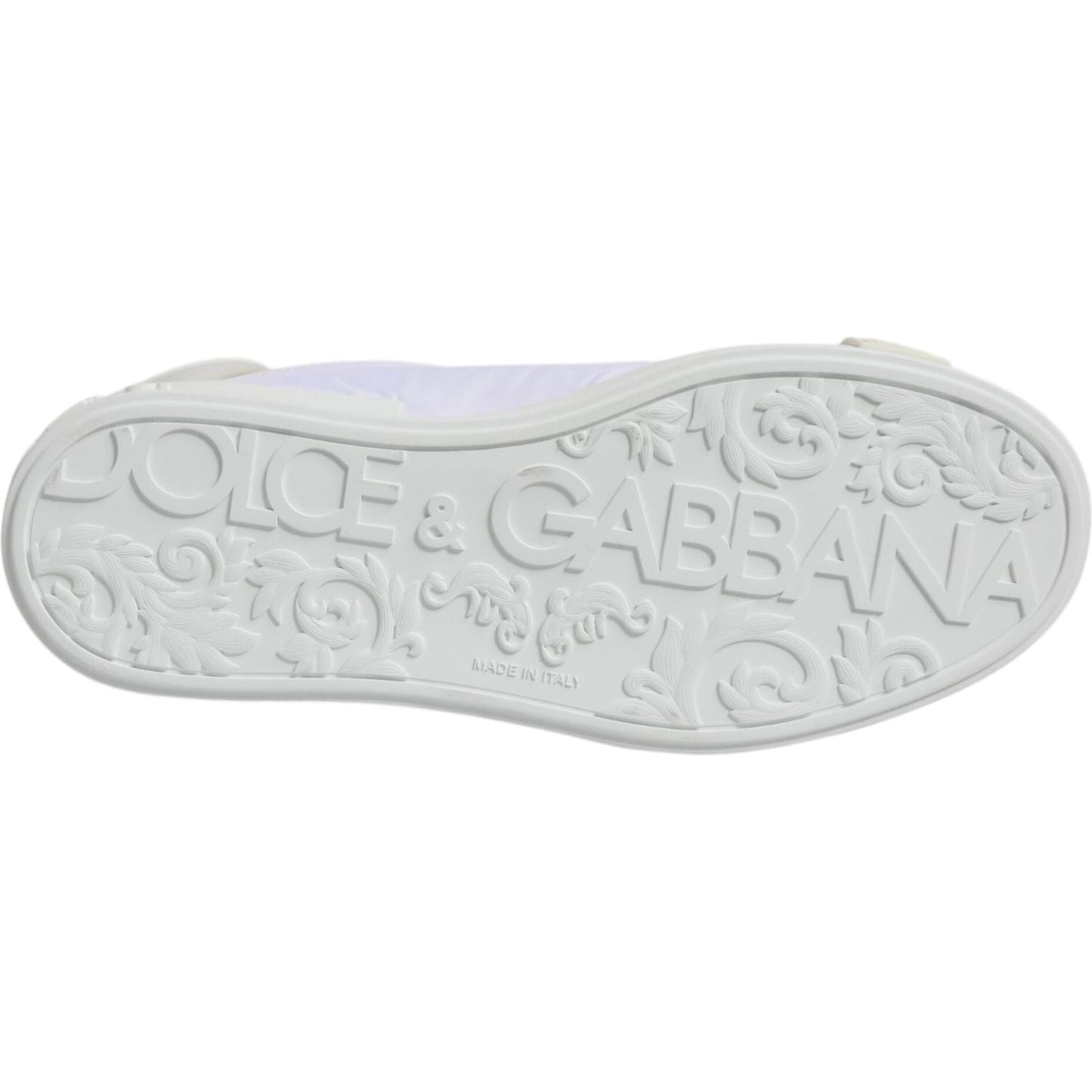 Dolce & Gabbana White Nylon Leather Low Top Sneakers Shoes MV6654-39