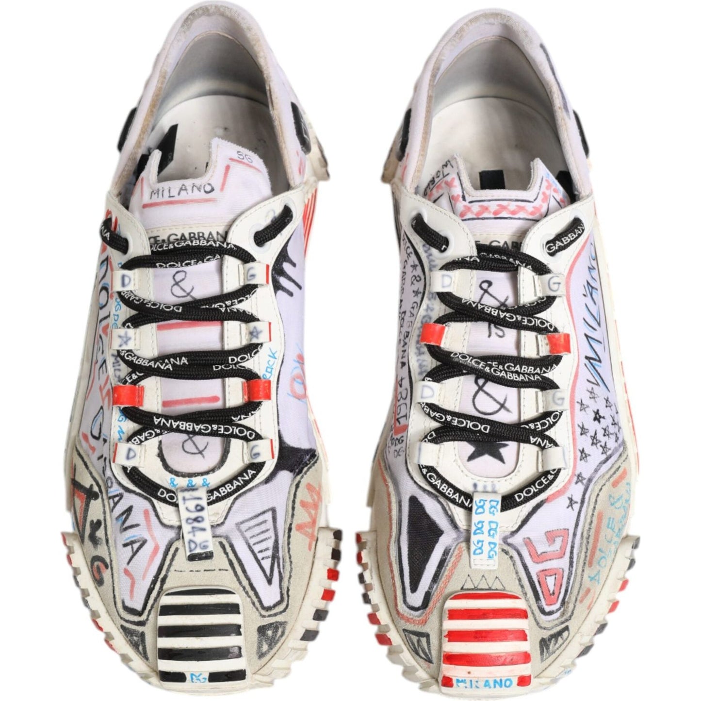 Dolce & Gabbana Multicolor Suede Fabric NS1 Sneakers Shoes MV6688-42