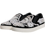 Dolce & Gabbana Black Embellished London Men Slip On Shoes MV6730-41.5