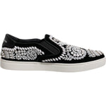 Dolce & Gabbana Black Embellished London Men Slip On Shoes MV6730-41.5